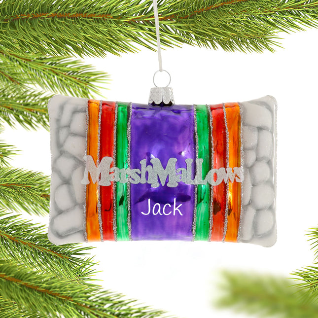 decorative personalized marshmallow christmas ornament – Christmas ornament, holiday tree decoration or gift