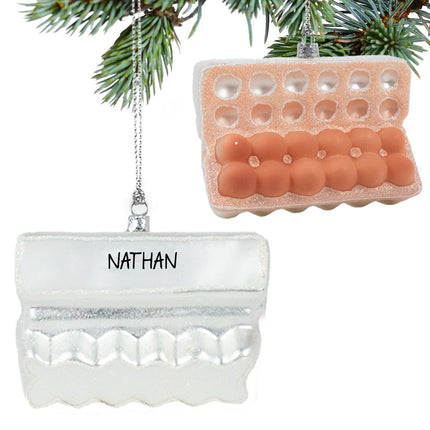 personalized personalized organic eggs christmas ornament – Christmas ornament, holiday tree decoration or gift