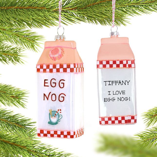 keepsake personalized egg nog christmas ornament – Christmas ornament, holiday tree decoration or gift