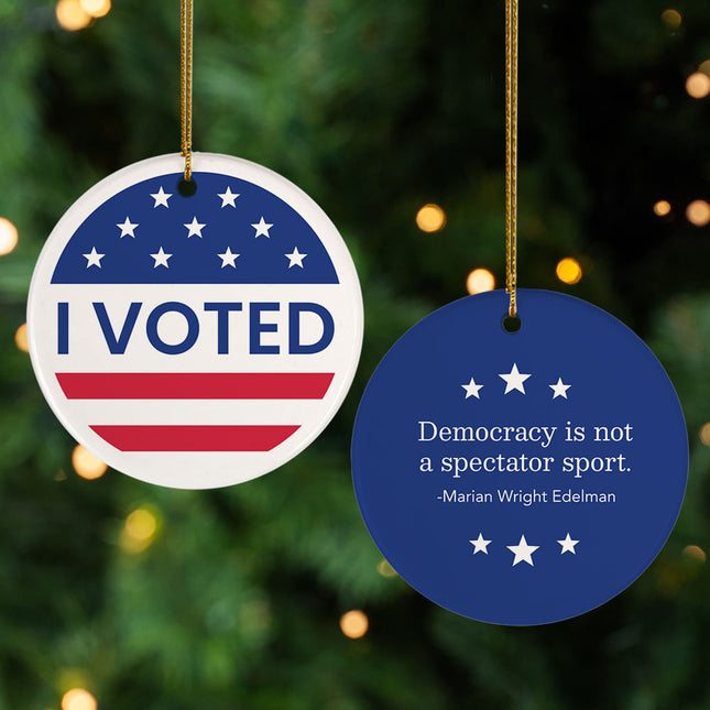 holiday i voted patriotic christmas ornament – Christmas ornament, holiday tree decoration or gift