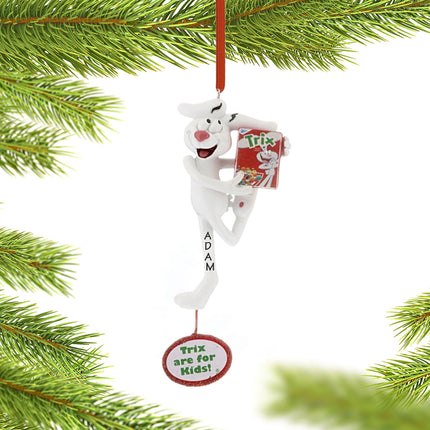 custom personalized general mills cereal trix rabbit christmas ornament – Christmas ornament, holiday tree decoration or gift