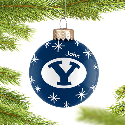 engraved personalized brigham young 2022 ball christmas ornament – Christmas ornament, holiday tree decoration or gift