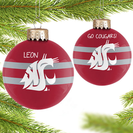 custom personalized washington state glass christmas ornament – Christmas ornament, holiday tree decoration or gift