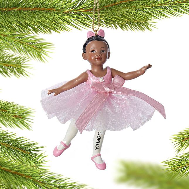 decorative personalized little ballerina christmas ornament – Christmas ornament, holiday tree decoration or gift