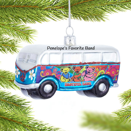 custom personalized grateful dead bus christmas ornament – Christmas ornament, holiday tree decoration or gift