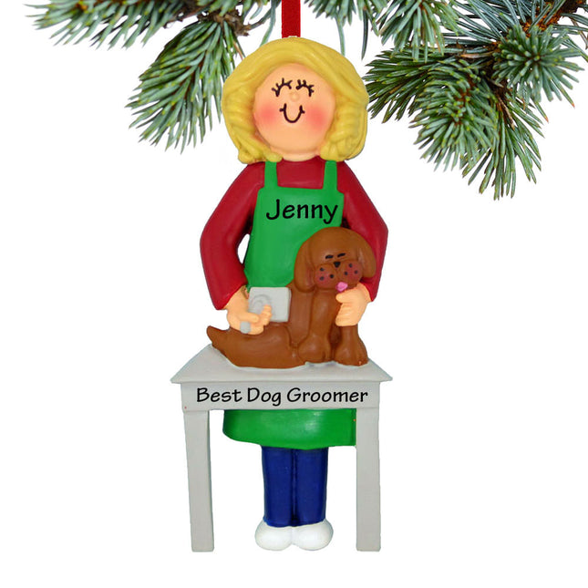 engraved personalized dog groomer christmas ornament – Christmas ornament, holiday tree decoration or gift