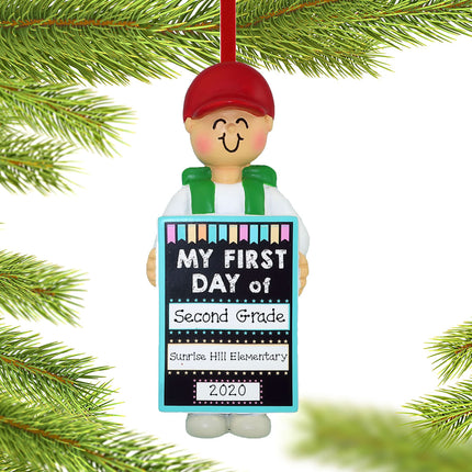 custom personalized first day of school christmas ornament – Christmas ornament, holiday tree decoration or gift
