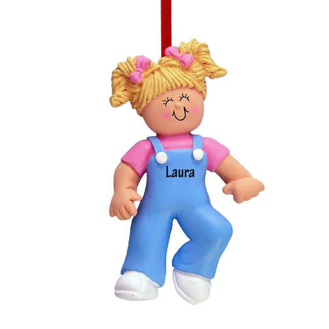 Baby's First Steps Boy Personalized Christmas Ornament