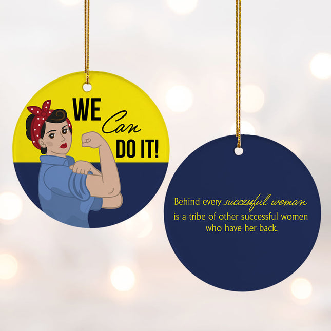 personalized rosie the riveter christmas ornament – Christmas ornament, holiday tree decoration or gift