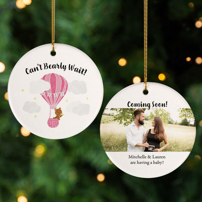 keepsake personalized pregnancy christmas ornament – Christmas ornament, holiday tree decoration or gift