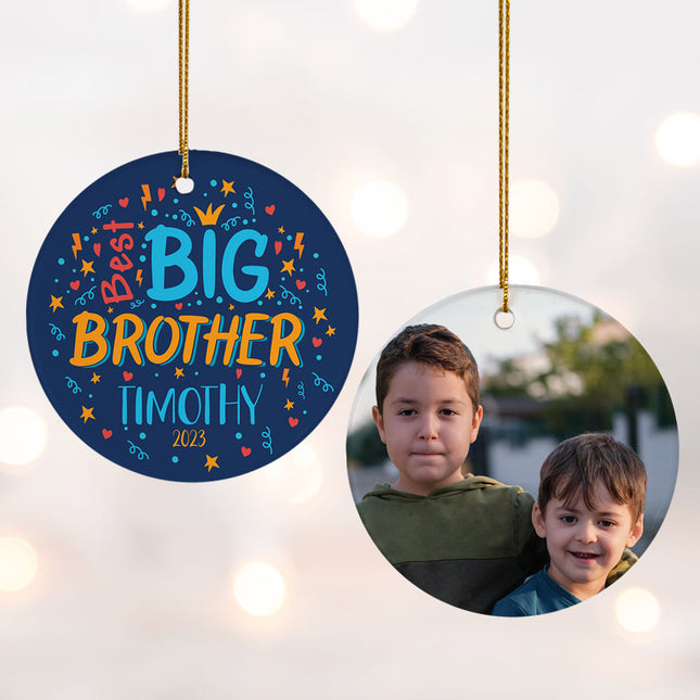 keepsake personalized best big brother christmas ornament – Christmas ornament, holiday tree decoration or gift