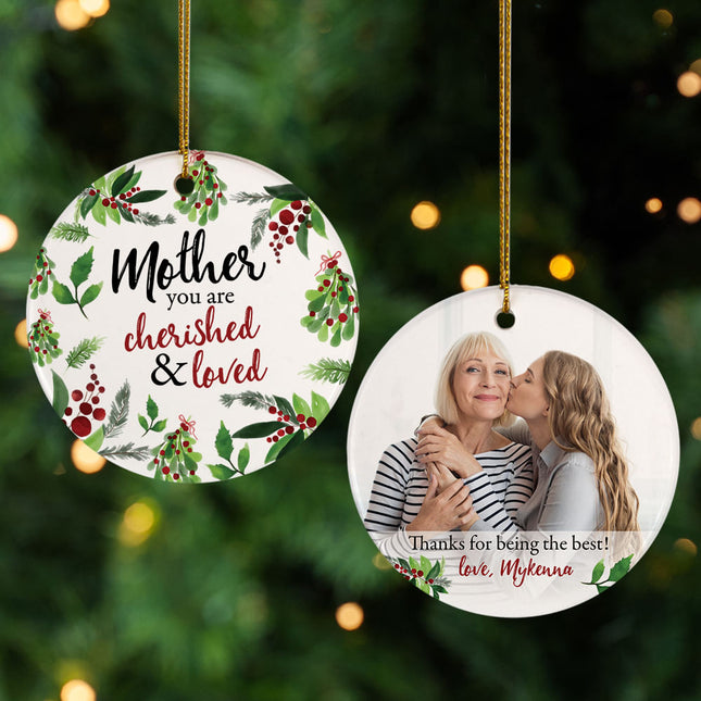 personalized personalized mother photo christmas ornament – Christmas ornament, holiday tree decoration or gift