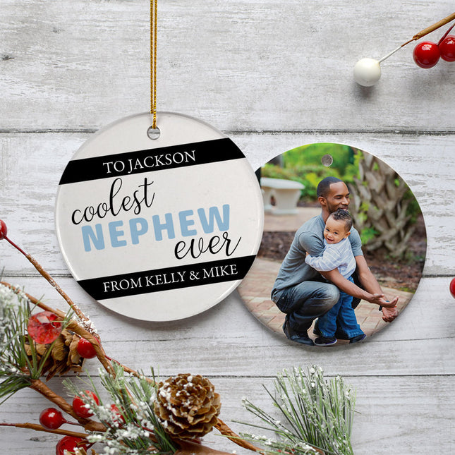 keepsake personalized nephew christmas ornament – Christmas ornament, holiday tree decoration or gift