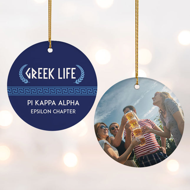engraved personalized greek life christmas ornament – Christmas ornament, holiday tree decoration or gift