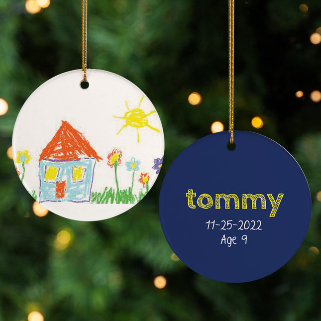 decorative personalized artist photo christmas ornament – Christmas ornament, holiday tree decoration or gift