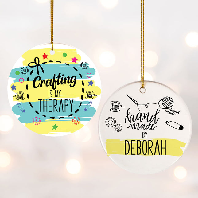 holiday personalized crafting christmas ornament – Christmas ornament, holiday tree decoration or gift