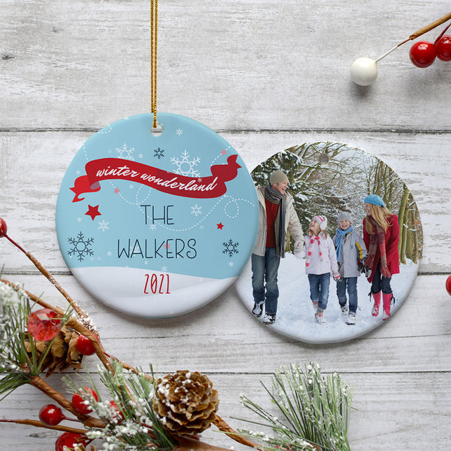 personalized personalized winter wonderland christmas ornament – Christmas ornament, holiday tree decoration or gift