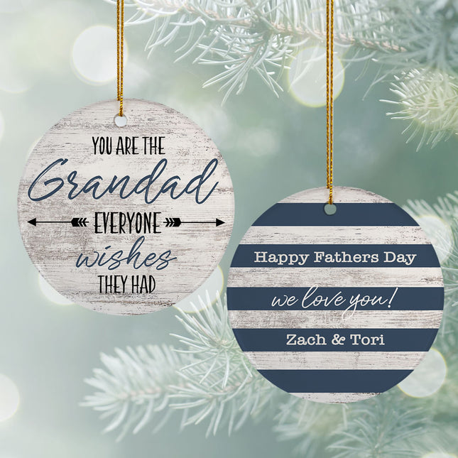 holiday personalized father's day christmas ornament – Christmas ornament, holiday tree decoration or gift