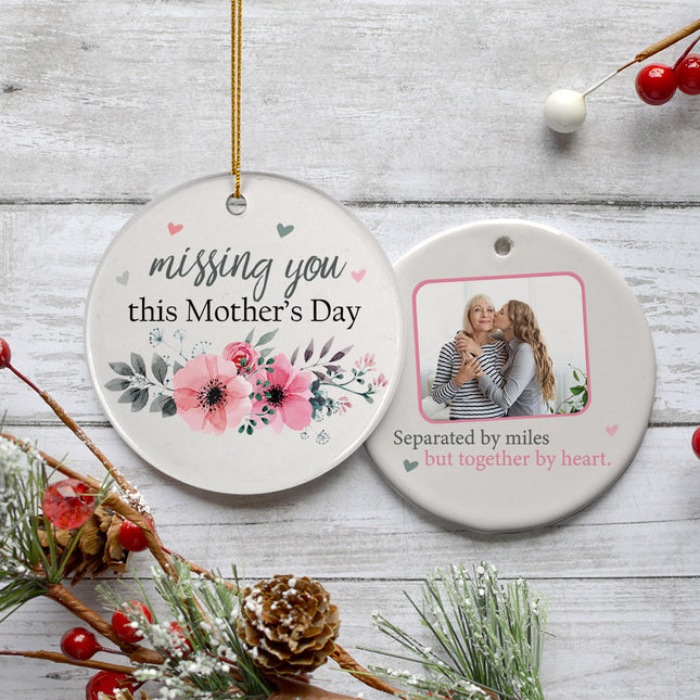 keepsake personalized mother's day photo christmas ornament – Christmas ornament, holiday tree decoration or gift