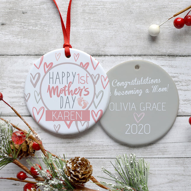 decorative personalized mother's day christmas ornament – Christmas ornament, holiday tree decoration or gift