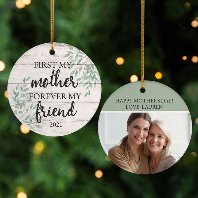 engraved personalized forever friend christmas ornament – Christmas ornament, holiday tree decoration or gift