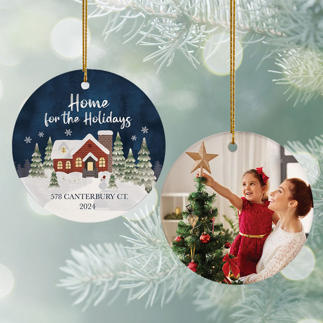 holiday personalized home for the holidays christmas ornament – Christmas ornament, holiday tree decoration or gift