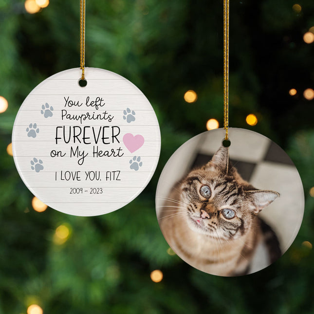 personalized personalized furever pawprints christmas ornament – Christmas ornament, holiday tree decoration or gift