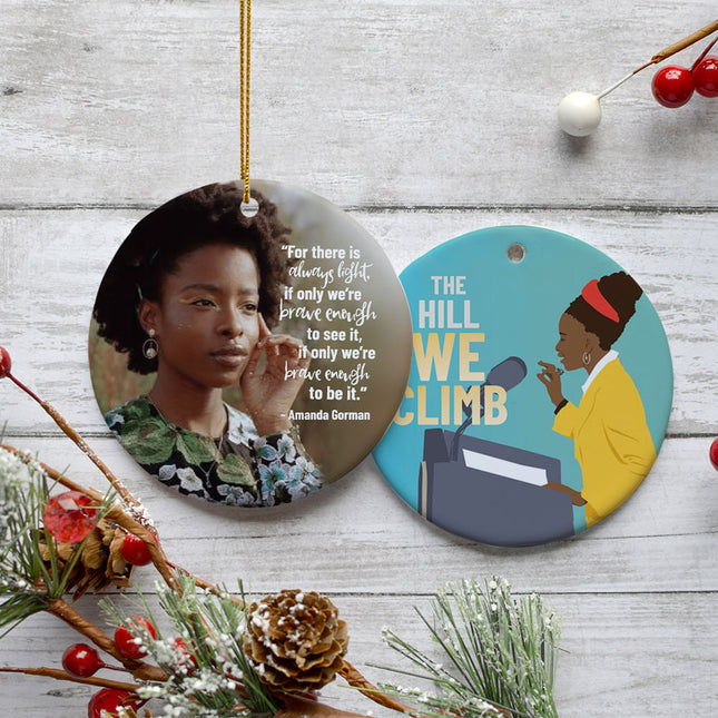 decorative inauguration the hill we climb christmas ornament – Christmas ornament, holiday tree decoration or gift