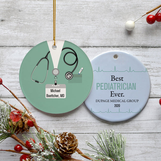 custom personalized pediatrician christmas ornament – Christmas ornament, holiday tree decoration or gift