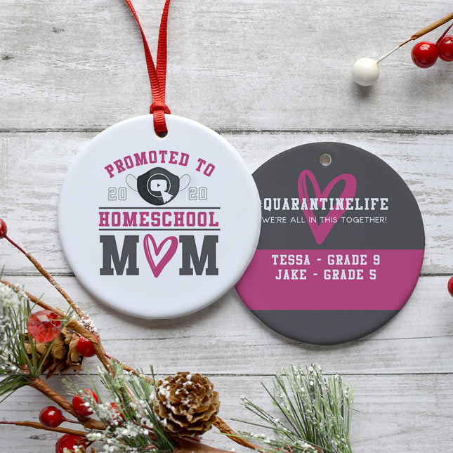 keepsake personalized promoted to homeschool mom christmas ornament – Christmas ornament, holiday tree decoration or gift