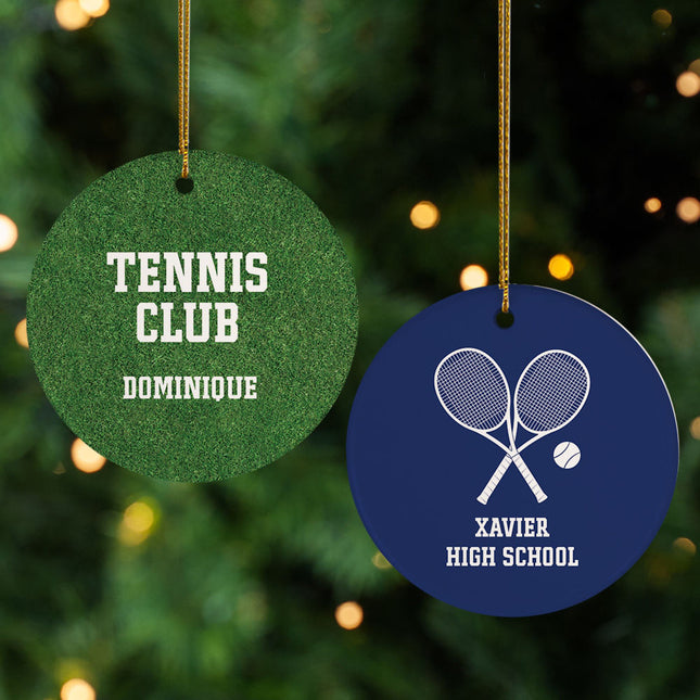 personalized personalized tennis club christmas ornament – Christmas ornament, holiday tree decoration or gift