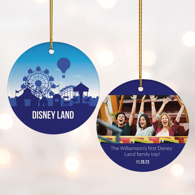 personalized personalized amusement park christmas ornament – Christmas ornament, holiday tree decoration or gift