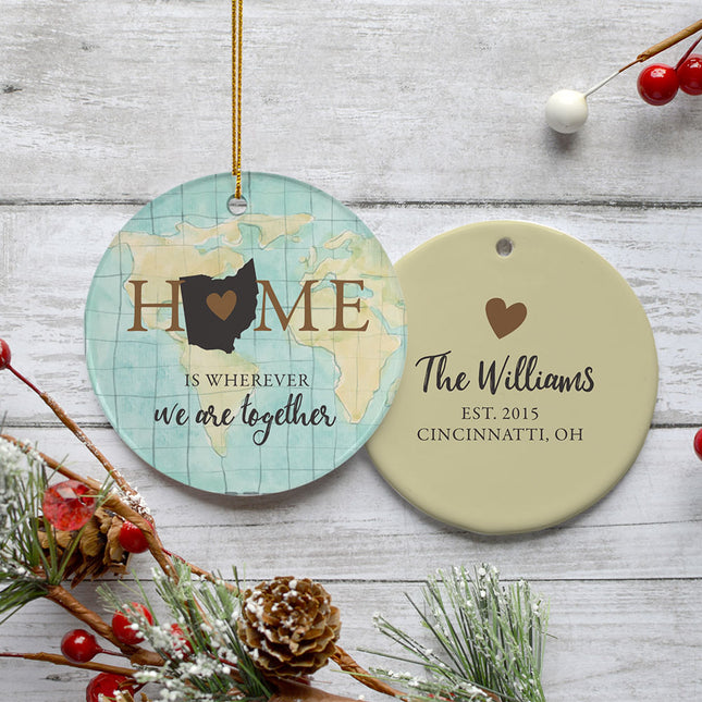 holiday personalized ohio home christmas ornament – Christmas ornament, holiday tree decoration or gift