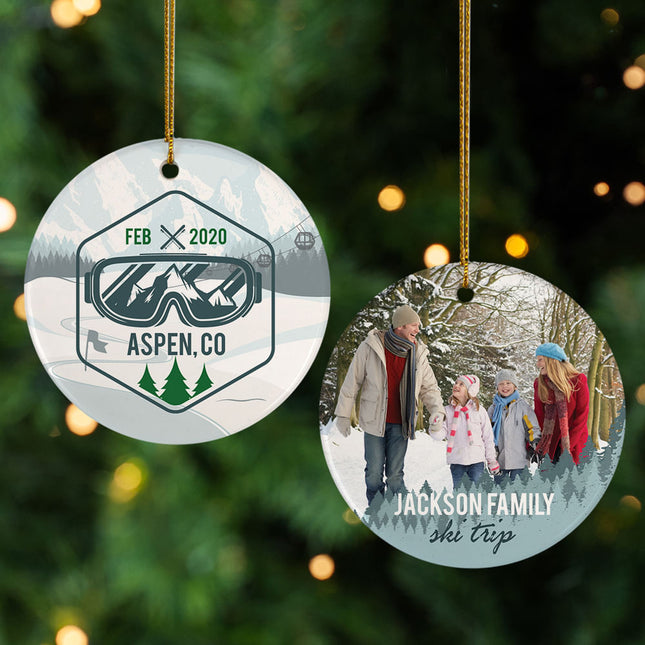 keepsake personalized aspen travel photo christmas ornament – Christmas ornament, holiday tree decoration or gift