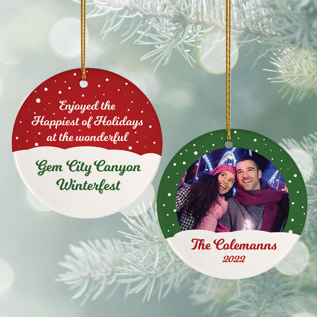 personalized personalized happy holidays photo christmas ornament – Christmas ornament, holiday tree decoration or gift