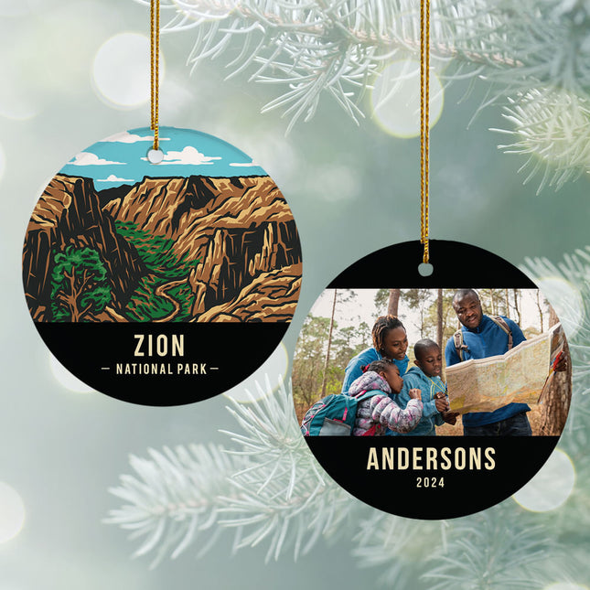 personalized personalized zion national park christmas ornament – Christmas ornament, holiday tree decoration or gift