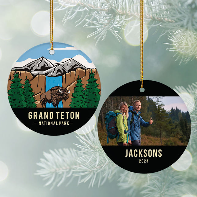 personalized personalized grand teton national park christmas ornament – Christmas ornament, holiday tree decoration or gift