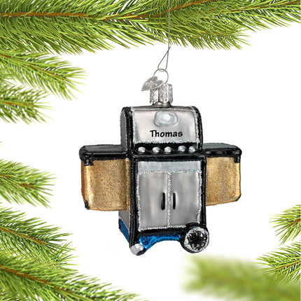 keepsake personalized silver barbeque grill christmas ornament – Christmas ornament, holiday tree decoration or gift