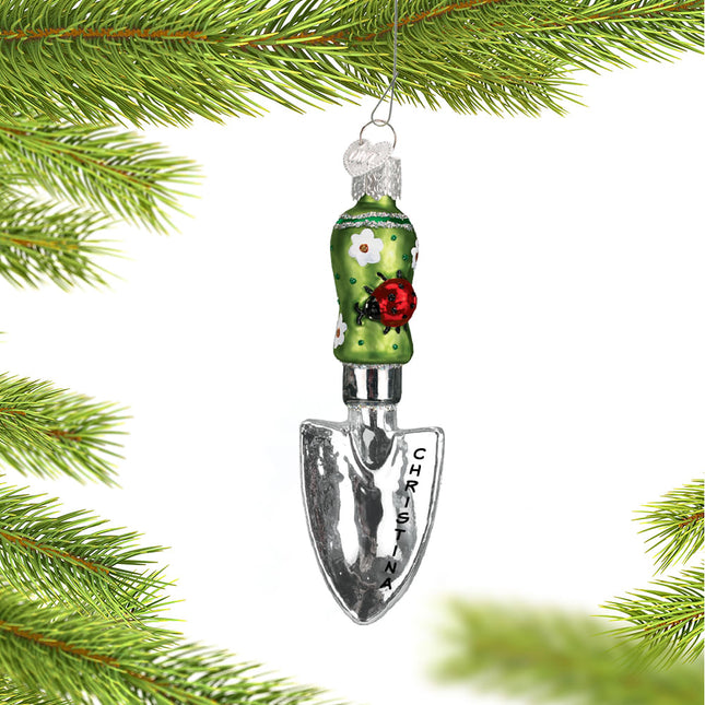 custom personalized garden trowel christmas ornament – Christmas ornament, holiday tree decoration or gift