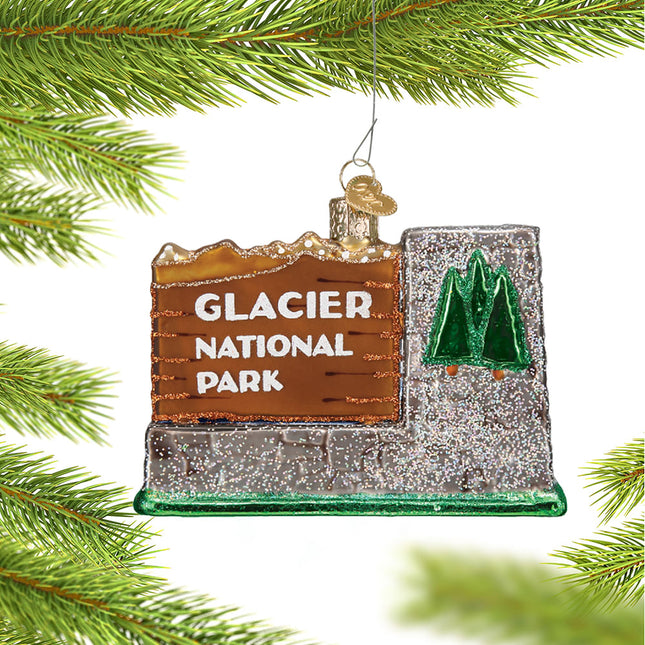 custom personalized glacier national park christmas ornament – Christmas ornament, holiday tree decoration or gift