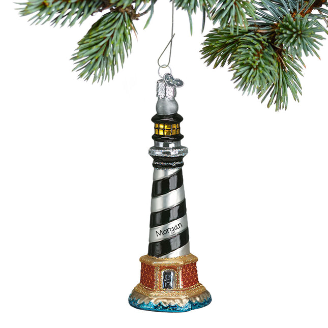 custom personalized cape hatteras lighthouse christmas ornament – Christmas ornament, holiday tree decoration or gift