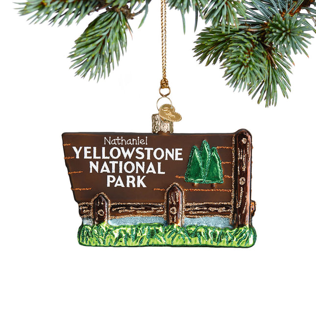 keepsake personalized yellowstone national park christmas ornament – Christmas ornament, holiday tree decoration or gift