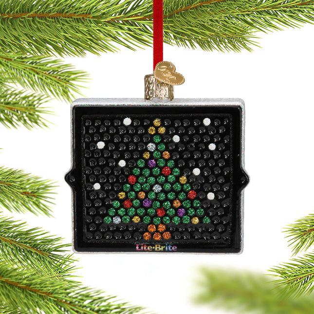 engraved lite-brite christmas ornament – Christmas ornament, holiday tree decoration or gift