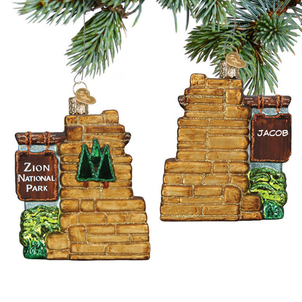 decorative personalized zion national park christmas ornament – Christmas ornament, holiday tree decoration or gift