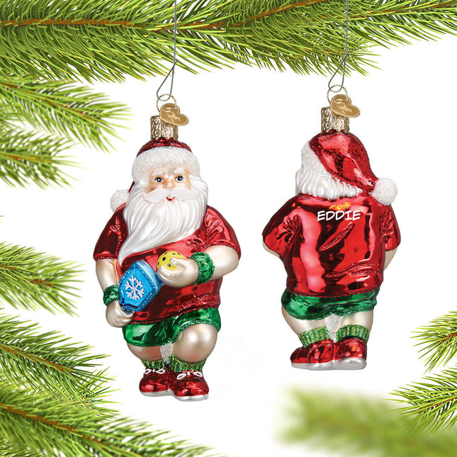 personalized personalized pickleball santa christmas ornament – Christmas ornament, holiday tree decoration or gift