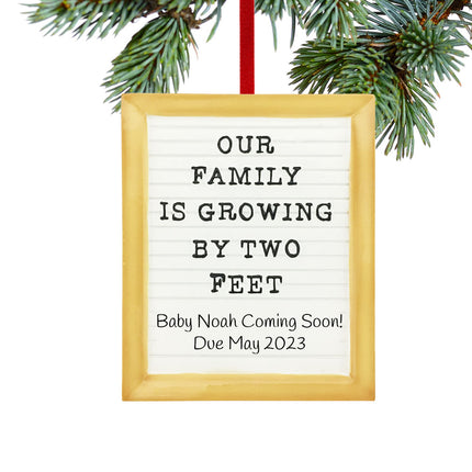 personalized personalized our family is growing letter board christmas ornament – Christmas ornament, holiday tree decoration