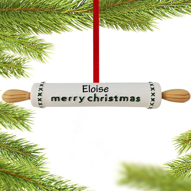 keepsake personalized rolling pin christmas ornament – Christmas ornament, holiday tree decoration or gift
