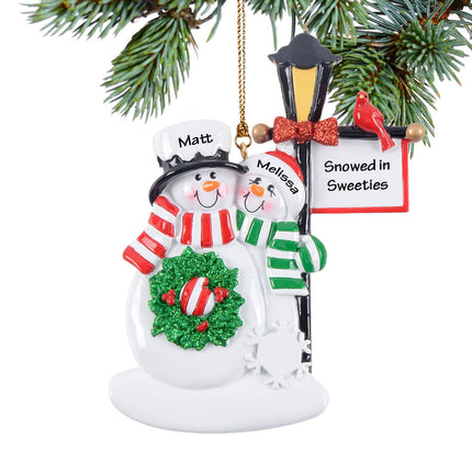 Personalized Lamppost Family Of 2, 3, 4, 5, 6 Ornament