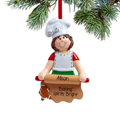 keepsake personalized loves to bake christmas ornament – Christmas ornament, holiday tree decoration or gift
