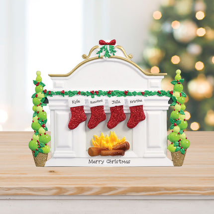 decorative personalized mantel with 10 stockings tabletop christmas ornament – Christmas ornament, holiday tree decoration or